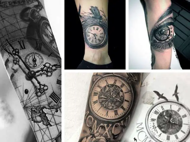 tatuajes para mujer - reloj